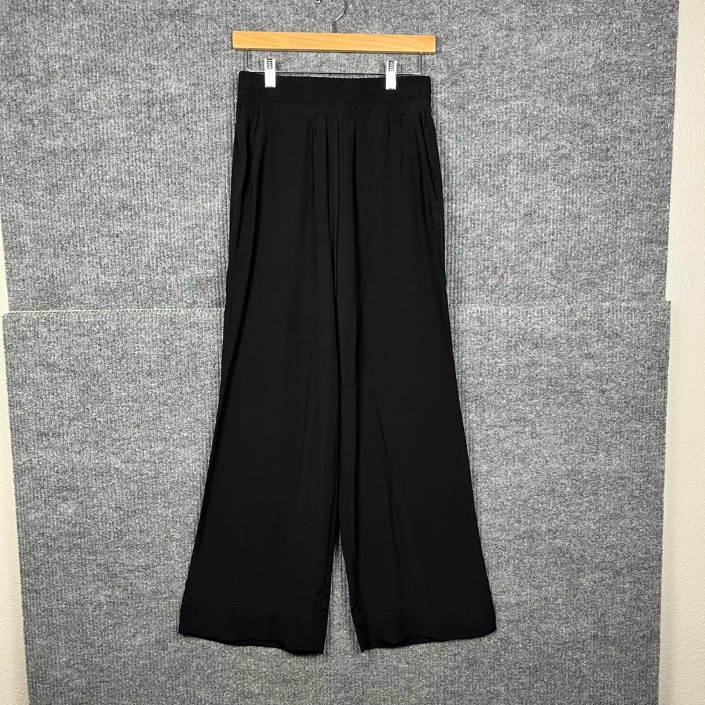 CAbi Cafe Pants Womens XS Black Wide Leg Pull On Minimalist Pockets Lounge Chic